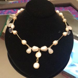 South Sea pearls with hydro faceted moonstone